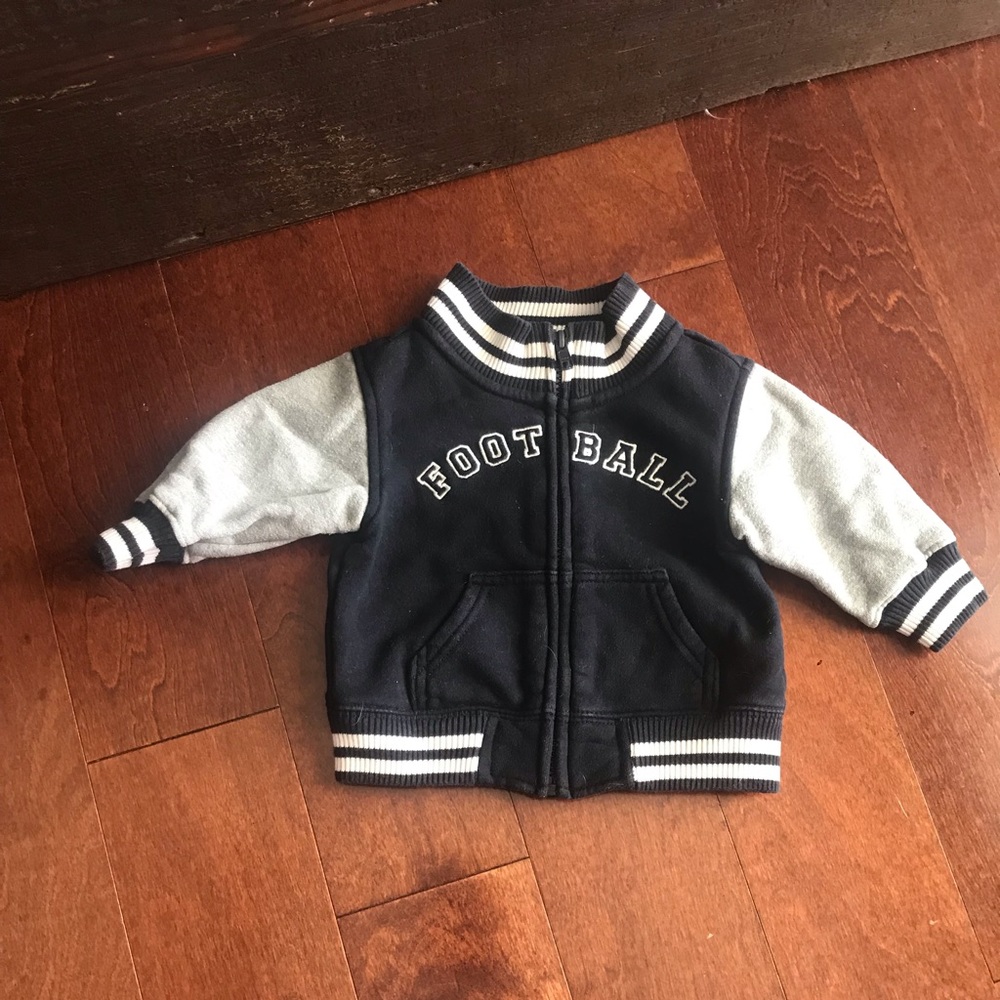 Gymboree football jacket 6-12m